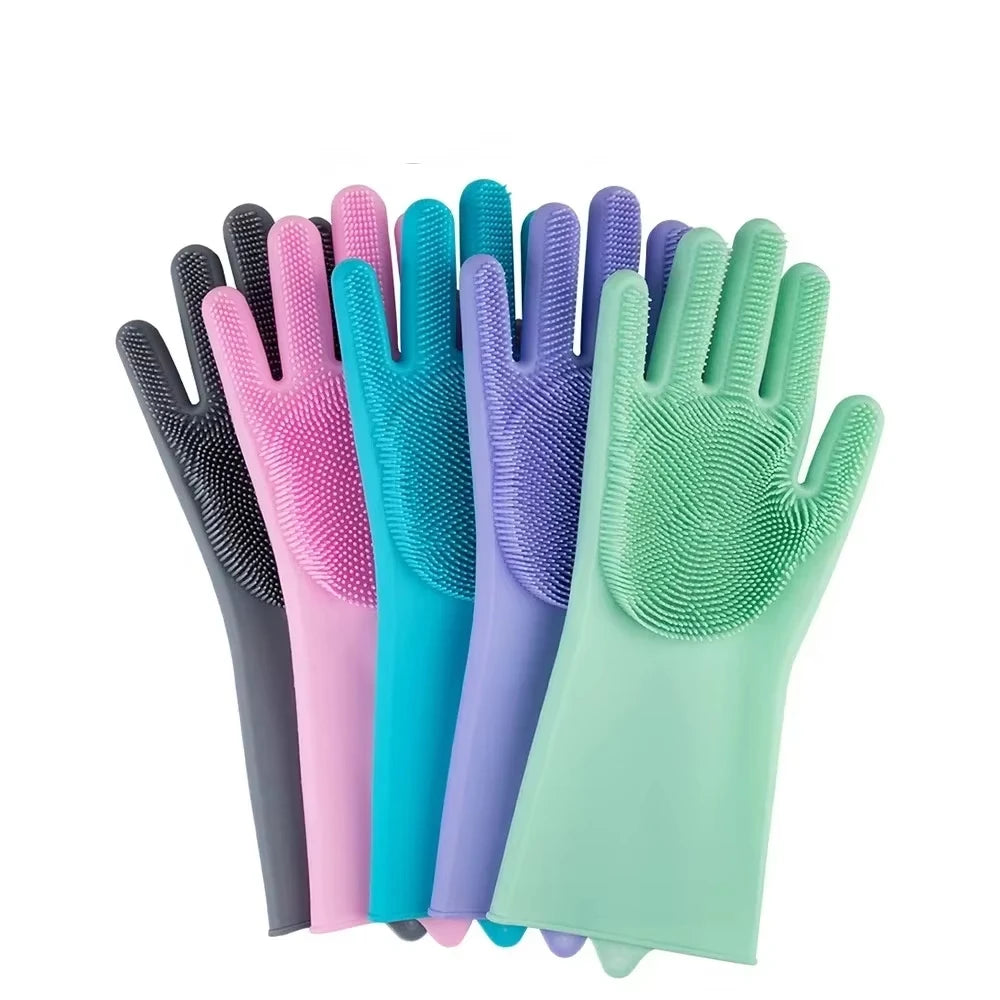 Pet Bath Beauty Gloves Dog and Cat Bath Shampoo scrubber Magic Massage Clean Clean sponge silicon hair removal gloves