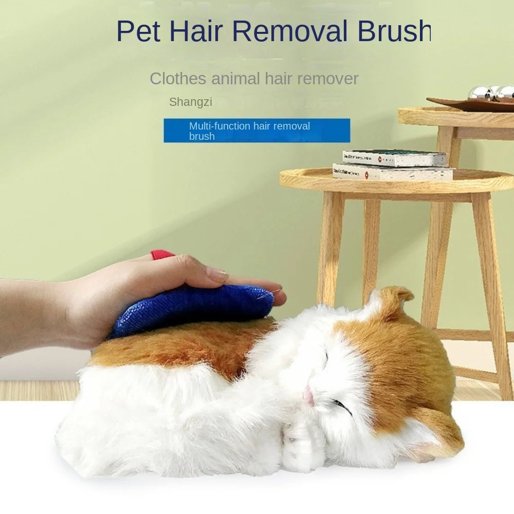 2Pcs Durable Reusable Pet Hair Removal Brush Portable Soft Fur Lint Brush Multifunctional Cleaning Lint Brush For Dog Cat
