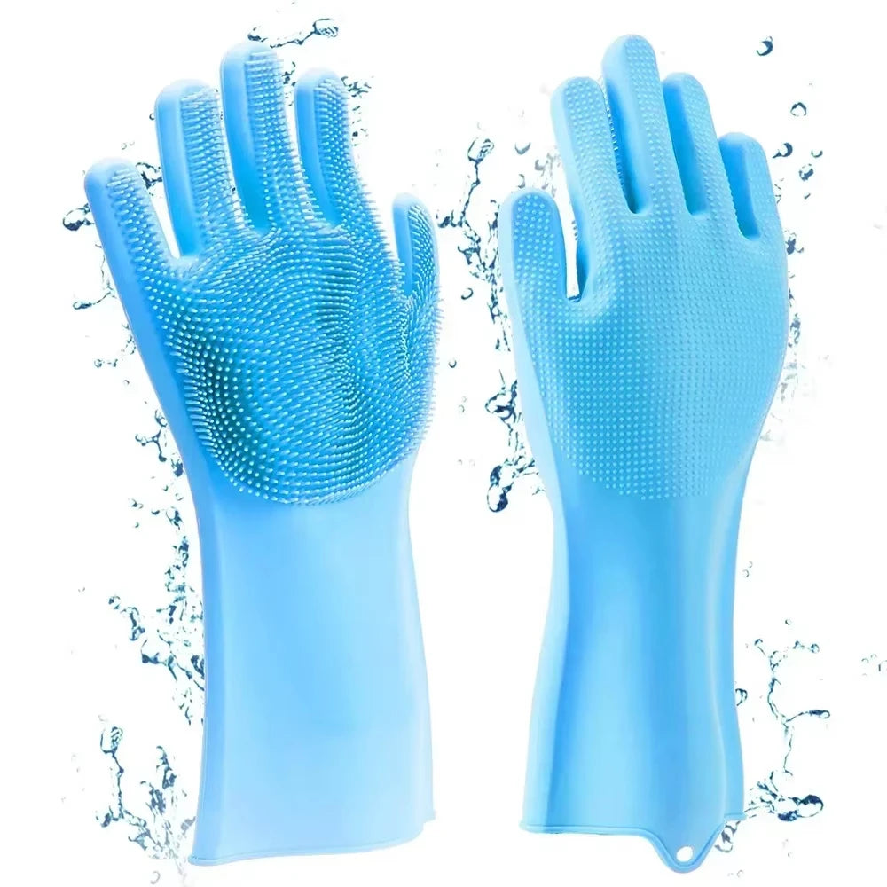 Pet Bath Beauty Gloves Dog and Cat Bath Shampoo scrubber Magic Massage Clean Clean sponge silicon hair removal gloves
