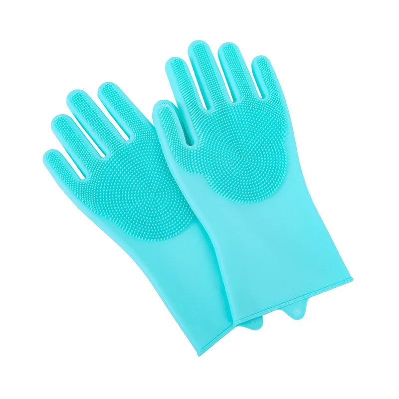 Pet Bath Beauty Gloves Dog and Cat Bath Shampoo scrubber Magic Massage Clean Clean sponge silicon hair removal gloves