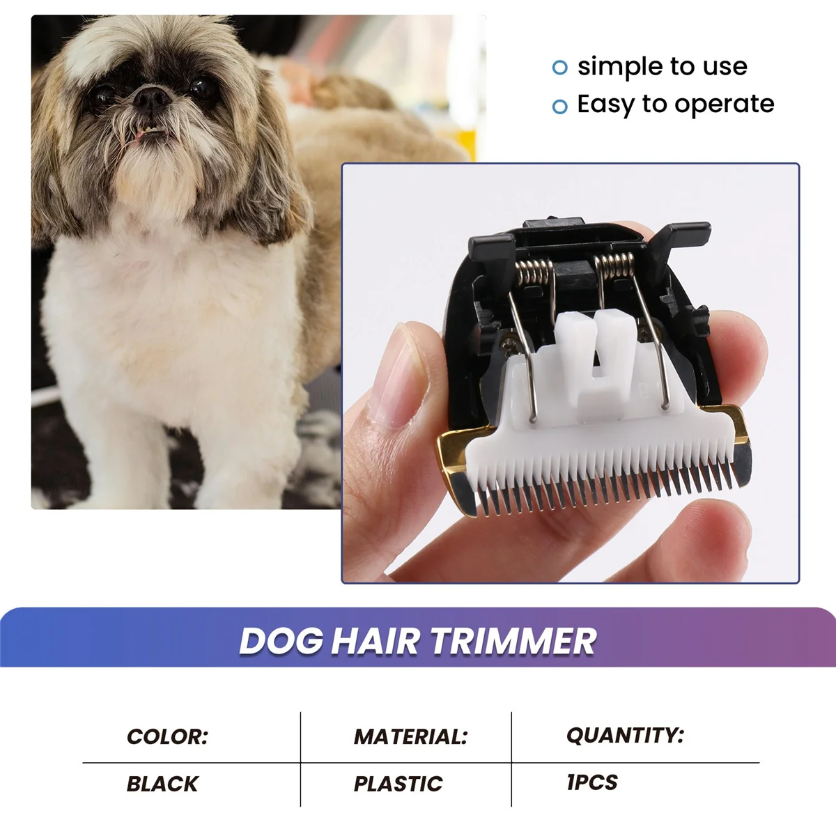 ABKR Professional Pet Scissors Electric Hair Clipper Trimmer Dogs Cutting Machine Ceramic Titanium Knife for RFCD-9100 9600