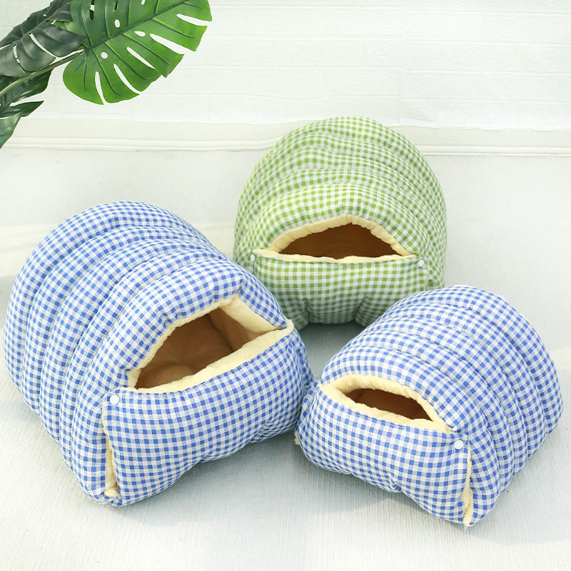 Four Seasons Universal Removable Washable House Closed Cat Kennel Enclosed Cat Nest Sleeping Bag With Plus Space