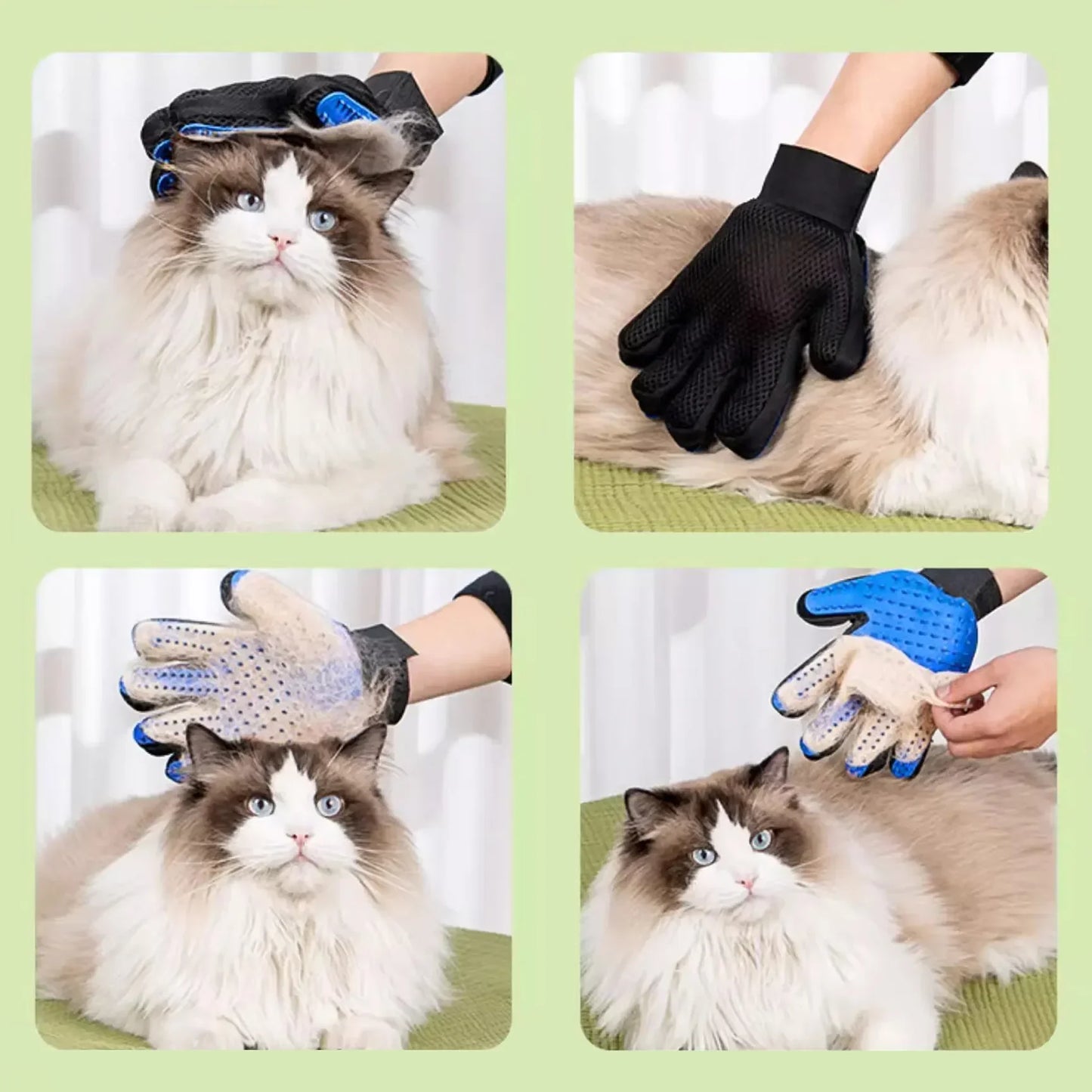 Pet Hair Remove Gloves Rubber Cat Grooming Hair Deshedding Brush Dog Comb for Bath Remover Clean Massage Pet Gloves